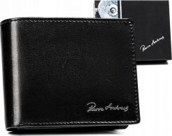 Pierre Andreus Skórzany, mały portfel męski - Pierre Andreus NoSize. Portfele męskie PIERRE ANDREUS, bez wzorów. Za 143.26 zł.