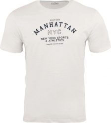 T-shirt męski Athl. Dpt Aster A0950 Biały. Białe t-shirty męskie Erima, na lato, l, bez wzorów, z bawełny, eleganckie, bez kołnierzyka. Za 122.99 zł.