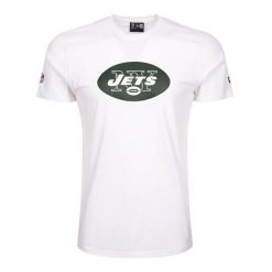 Koszulka New York Jets NFL. Białe koszulki sportowe męskie New Era, m, bez wzorów, bez kołnierzyka, bez ramiączek, do piłki nożnej. Za 192.50 zł.
