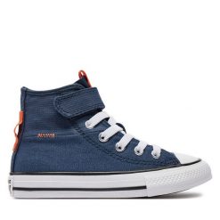 Trampki Converse. Niebieskie buty zimowe chłopięce Converse, bez wzorów, retro, bez zapięcia. Za 159.99 zł.
