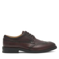 Półbuty GINO ROSSI. Brązowe eleganckie półbuty Gino Rossi, wizytowe, bez zapięcia. Za 349.99 zł.
