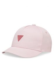 Guess Czapka z daszkiem H5RZ00 WO08O Różowy. Czerwone czapki dla dzieci Guess, z aplikacjami, z bawełny. Za 79.99 zł.