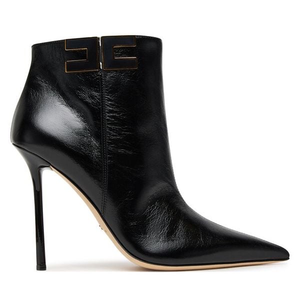 Botki Elisabetta Franchi. Czarne botki damskie Elisabetta Franchi, bez obcasa, na szpilce, bez zapięcia. Za 3,769.00 zł.