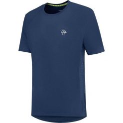 Koszulka tenisowa męska Dunlop Club Crew Tee. Niebieskie koszulki sportowe męskie Dunlop, l, bez wzorów, z poliesteru, bez kołnierzyka, bez ramiączek, na fitness i siłownię. Za 139.99 zł.