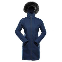 Płaszcz damski Alpine Pro Ibora. Niebieskie płaszcze damskie Alpine Pro, m, z aplikacjami, z futra, bez kaptura. Za 722.90 zł.