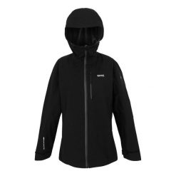 Damska Kurtka Wodoodporna Birchdale II. Czarne kurtki damskie Regatta, m, bez wzorów, z materiału, z kapturem. Za 317.99 zł.
