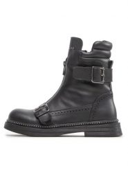 Rage Age Botki RA-83-06-000478 Czarny. Czarne botki damskie Rage Age, ze skóry, bez obcasa, na płaskiej podeszwie, bez zapięcia. Za 529.99 zł.