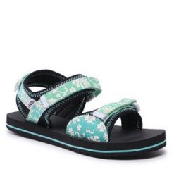 Sandały Vans. Zielone sandały dziewczęce Vans, bez zapięcia. Za 199.99 zł.