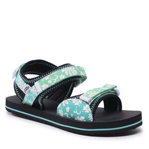 Sandały Vans. Zielone sandały dziewczęce Vans, bez zapięcia. Za 199.99 zł.