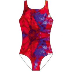 Damski strój kąpielowy Aquafeel Aquafeel Back. Czerwone kostiumy jednoczęściowe damskie Aquafeel, l, bez wzorów, biznesowe, na fitness i siłownię. Za 229.99 zł.