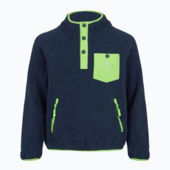 Bluza polarowa dziecięca KADVA RODIA JR. Niebieskie bluzy dla chłopców KADVA, bez wzorów, z dzianiny, bez ramiączek, bez kaptura. Za 149.99 zł.