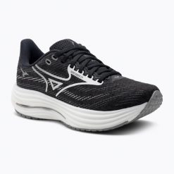 Buty do biegania damskie Mizuno Wave Rider 29 black sand/white/black. Czarne obuwie sportowe damskie Mizuno, bez wzorów, z materiału, do biegania, mizuno wave. Za 529.99 zł.