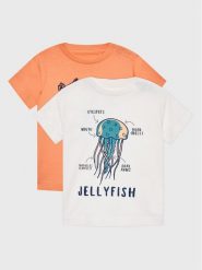 Zippy Komplet 2 t-shirtów ZBBAP0303 23016 Kolorowy Regular Fit. T-shirty dla chłopców zippy, bez wzorów, z bawełny, bez ramiączek. Za 59.99 zł.