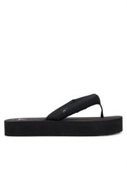 Calvin Klein Jeans Japonki Beach Sandal Flatform Ttxr Satin YW0YW01723 Czarny. Czarne klapki damskie Calvin Klein Jeans, bez wzorów, z jeansu, bez obcasa. Za 129.99 zł.