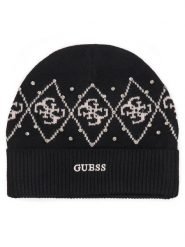 Guess Czapka V6BZ09 Z1747 Czarny. Czarne rękawiczki damskie Guess, na zimę, z aplikacjami, z poliesteru. Za 174.99 zł.