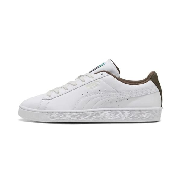 Recyklingowe Skórzane Trampki Puma Suede. Białe trampki męskie Puma, bez wzorów, z gumy, eleganckie, bez zapięcia. Za 441.00 zł.