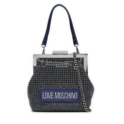 Torebka LOVE MOSCHINO. Niebieskie torebki do ręki damskie Love Moschino, bez wzorów, wizytowe, bez dodatków. Za 489.99 zł.