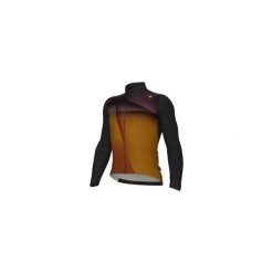 Koszulka z długim rękawem Ale R-EV1 Quick. Brązowe koszulki sportowe męskie ALÉ CYCLING, bez wzorów, bez kołnierzyka, bez ramiączek, rowerowe. Za 751.65 zł.