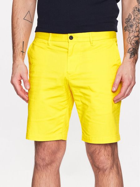Tommy Hilfiger Szorty materiałowe Brooklyn MW0MW23563 Żółty Regular Fit. Żółte szorty męskie Tommy Hilfiger, m, bez wzorów, z bawełny. Za 184.99 zł.
