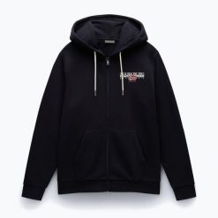 Bluza męska Napapijri B-Aylmer Full Ziphint. Czarne bluzy męskie Napapijri, m, bez wzorów, bez kaptura. W wyprzedaży za 479.65 zł.