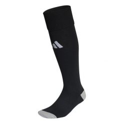 Getry piłkarskie Adidas Milano 23. Czarne legginsy sportowe męskie Adidas, bez wzorów, z elastanu, do piłki nożnej. Za 34.00 zł.