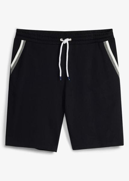 Bermudy dresowe z czystej bawełny. Czarne szorty męskie bonprix, l, bez wzorów, z bawełny. Za 77.99 zł.
