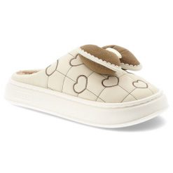 Beżowe Kapcie Filippo Ciepłe Damskie Buty Po Domu. Brązowe kapcie damskie Filippo, bez wzorów. Za 79.99 zł.