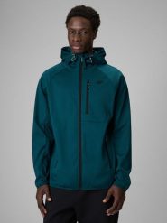 4F Kurtka softshell wiatroodporna membrana 5000 męska - zielona XXL. Niebieskie kurtki męskie 4f, m, bez wzorów, z materiału, bez kaptura. Za 299.99 zł.