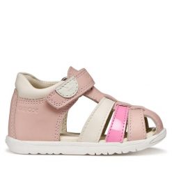 Sandały Geox. Czerwone sandały dziewczęce Geox, bez zapięcia. Za 249.99 zł.