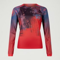 Damska koszulka z długim rękawem Endura Tropical LTD. Czerwone koszulki sportowe damskie ENDURA, l, bez wzorów, z materiału, bez kołnierzyka, bez ramiączek, rowerowe. Za 180.00 zł.