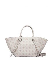 Guess Torebka Allegra HWGP24 89060 Kremowy. Białe torebki do ręki damskie Guess, z aplikacjami, ze skóry, bez dodatków. Za 634.99 zł.