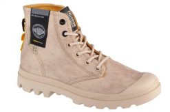 Buty sportowe Sneakersy unisex, Palladium Pampa Surplus. Brązowe obuwie sportowe damskie Palladium, bez wzorów, z materiału, trekkingowe. Za 399.99 zł.