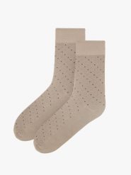 Skarpetki za kostkę męskie SKARPETY. Brązowe skarpety męskie Ryłko, bez wzorów, z bawełny. Za 24.99 zł.