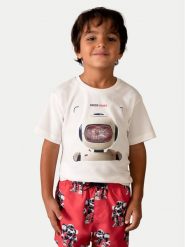 Mayoral T-Shirt 3065 Écru Regular Fit. T-shirty dla chłopców Mayoral, bez wzorów, z bawełny, bez ramiączek. Za 79.99 zł.