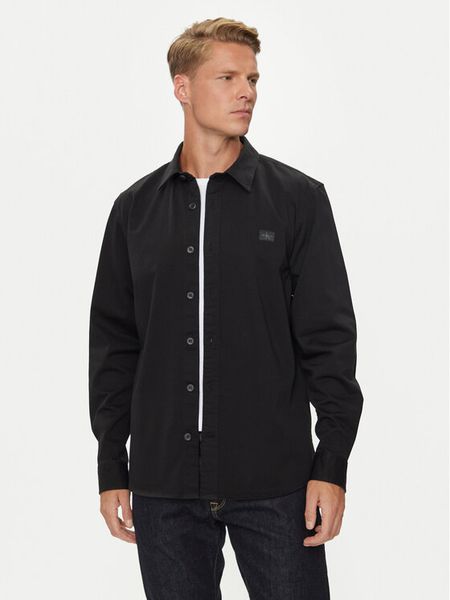 Calvin Klein Jeans Koszula J30J326680 Czarny Regular Fit. Czarne koszule męskie Calvin Klein Jeans, l, bez wzorów, z bawełny, bez kołnierzyka, bez ramiączek. Za 259.99 zł.