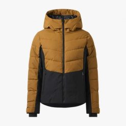 Kurtka Narciarska Narciarstwo Kobieta Vail Wodoodporność. Czarne kurtki snowboardowe damskie SWEDEMOUNT, na zimę, m, bez wzorów, z materiału, z kapturem, na golfa. Za 599.99 zł.