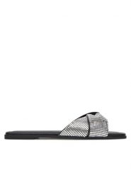 JENNY Klapki R25SS01646 Czarny. Czarne klapki damskie Jenny, bez wzorów, z materiału, bez obcasa. Za 83.99 zł.