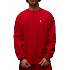 Bluza na co dzień męska NIKE JORDAN BROOKLYM FLEECE ocieplana bez kaptura. Czerwone bluzy męskie Nike, m, bez wzorów, bez kaptura. Za 289.00 zł.