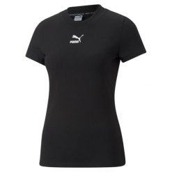 T-shirt z krótkim rękawem damski Puma CLASSICS SLIM. Białe koszulki sportowe damskie Puma, xs, bez wzorów, bez kołnierzyka, bez ramiączek. Za 123.90 zł.