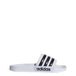 Klapki męskie basenowe Adidas ADILETTE. Białe klapki męskie Adidas, z materiału, klasyczne. Za 119.00 zł.