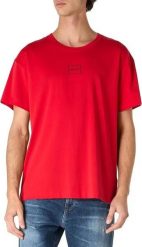 Koszulka męska Hugo Laze T-Shirt Open Pink (50525236-693) M. Różowe t-shirty męskie Hugo Boss, na lato, m, bez wzorów, z bawełny, biznesowe, bez kołnierzyka. Za 155.20 zł.