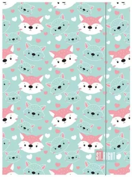 Teczka z gumką A4 300g/m2 Lovely Fox mkmo St.Right. Torby i plecaki dziecięce St-Majewski. Za 9.93 zł.