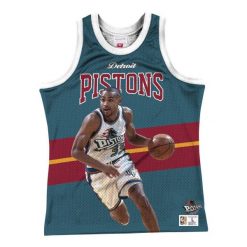 Koszulka bezrękawnik Mitchell & Ness NBA Detroit Pistons Grant Hill. Zielone koszulki sportowe męskie Mitchell & Ness, xl, bez wzorów, bez kołnierzyka, bez ramiączek, do koszykówki. Za 228.85 zł.