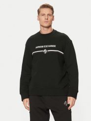 Armani Exchange Bluza XM000226 AF12656 UB001 Czarny Regular Fit. Czarne bluzy męskie Armani Exchange, m, bez wzorów, z bawełny, bez kaptura. Za 299.99 zł.