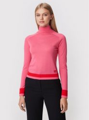 Pinko Golf Dolcevita 1G181Z A02M Różowy Regular Fit. Czerwone swetry damskie Pinko, m, bez wzorów, z wełny, bez kołnierzyka, bez ramiączek, bez kaptura. Za 839.99 zł.