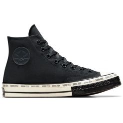 Boots Converse Chuck 70 GORE TEX Waterproof. Czarne obuwie sportowe damskie Converse, bez wzorów, z gore-texu, sportowe, bez zapięcia. Za 548.05 zł.