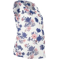 Letni top ciążowy i do karmienia piersią, lekko prześwitujący materiał bonprix biel wełny z nadrukiem. Topy damskie marki DOMYOS. Za 24.99 zł.
