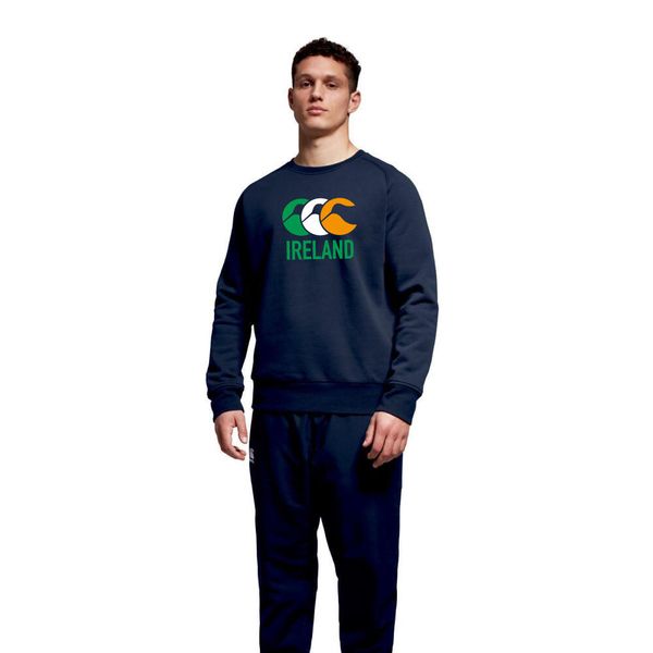 Bluza Canterbury Club Crew. Niebieskie bluzy męskie CANTERBURY, bez wzorów, z dresówki, bez kaptura. Za 335.00 zł.