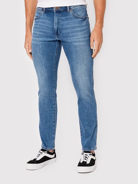 Wrangler Jeansy Larston W18SJX21Y 112322663 Niebieski Slim Tapered Fit. Niebieskie jeansy męskie Wrangler. Za 360.00 zł.