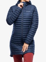 Płaszcz damski Berghaus Nula Micro Long Jacket. Niebieskie płaszcze damskie Berghaus, s, bez wzorów, z materiału, klasyczne, krótkie, bez kaptura. Za 529.99 zł.